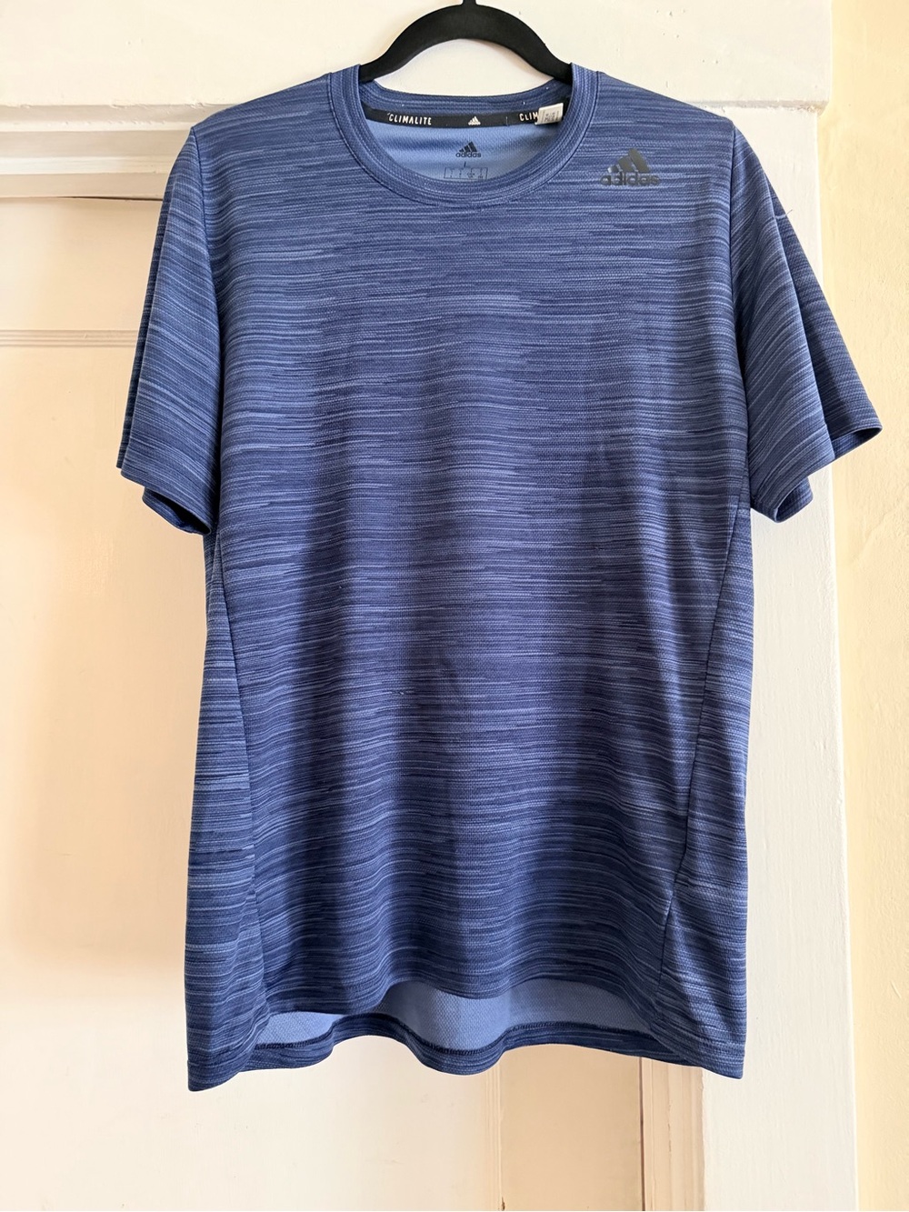 adidas Men’s Heathered Navy Blue Short Sleeve Performance Tee